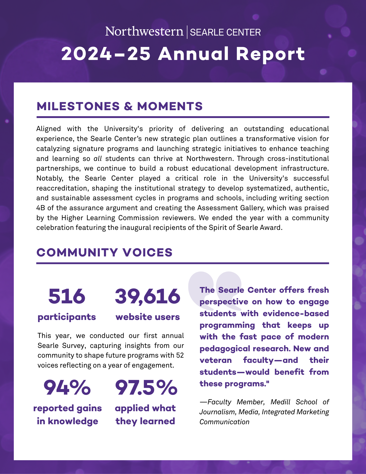 Front page of the annual report. Click on the link below to view a PDF of the full report.