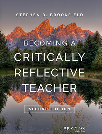 Book cover reads Becoming a Critically Reflective Teacher. 2nd ed.