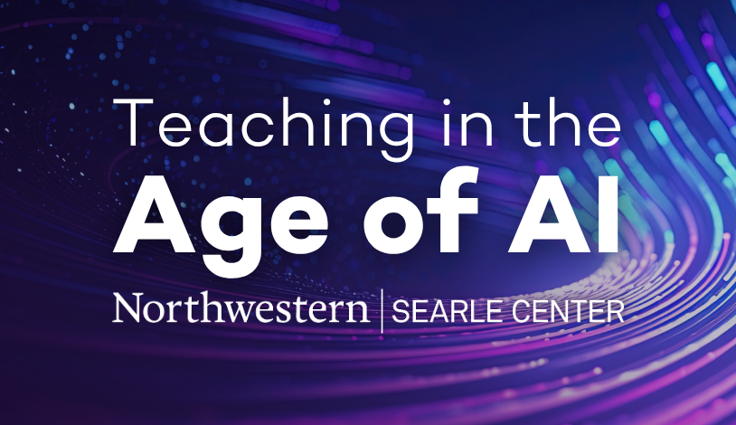 "Teaching in the Age of AI" in white text.